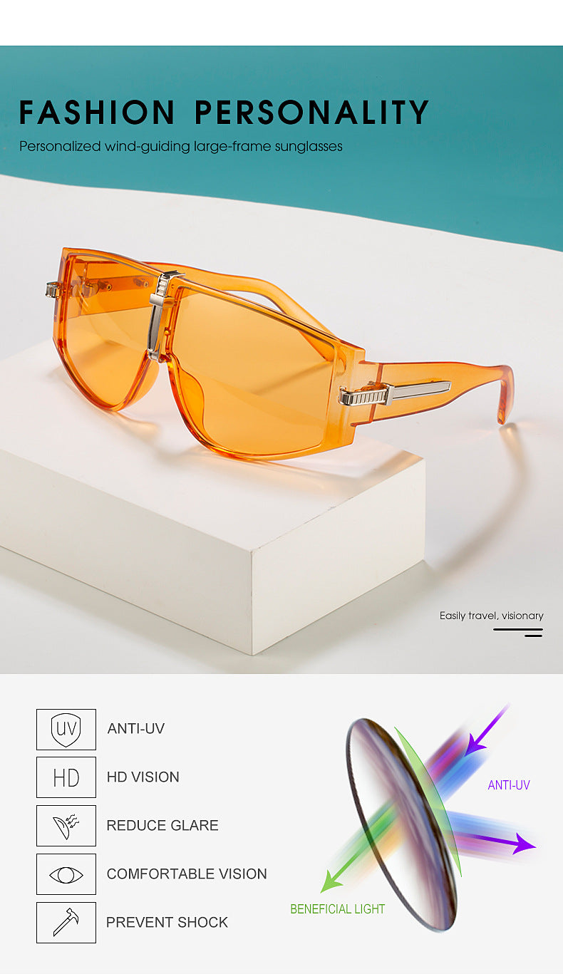 New Large Frame UV Protection Sunglasses for Women Fashionable Internet Celebrity Style Sunglasses Trendy Korean Version Glasses sunglasses