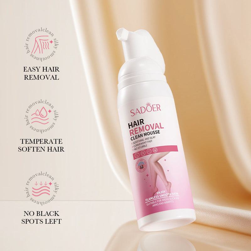 Full English Hair Removal Mousse100gSADOER Hair Removal Non-Irritating Silky Smooth Skin Cleansing Depilatory Cream  Wholesale