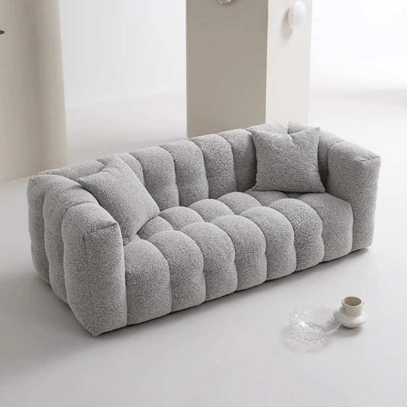 Wabi-Sabi Style Compression Sofa Fabric Sofa Teddy Lamb Wool Cream Series Marshmallow Sofa Shipping and tax not included