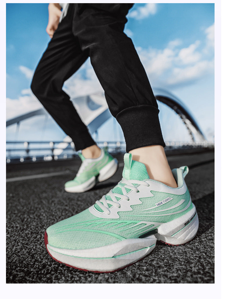 ROANK Men's Running Shoes Ultra-Light Sports Shoes for Teenagers Non-Slip Thick Sole Height Increasing Running Shoes for Middle School Students