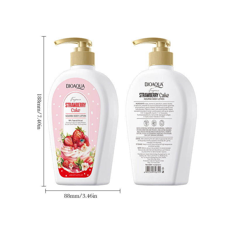 Full English Strawberry Nourishing Body Lotion400ml BIOAOUA Moisturizing Body Lotion  Wholesale