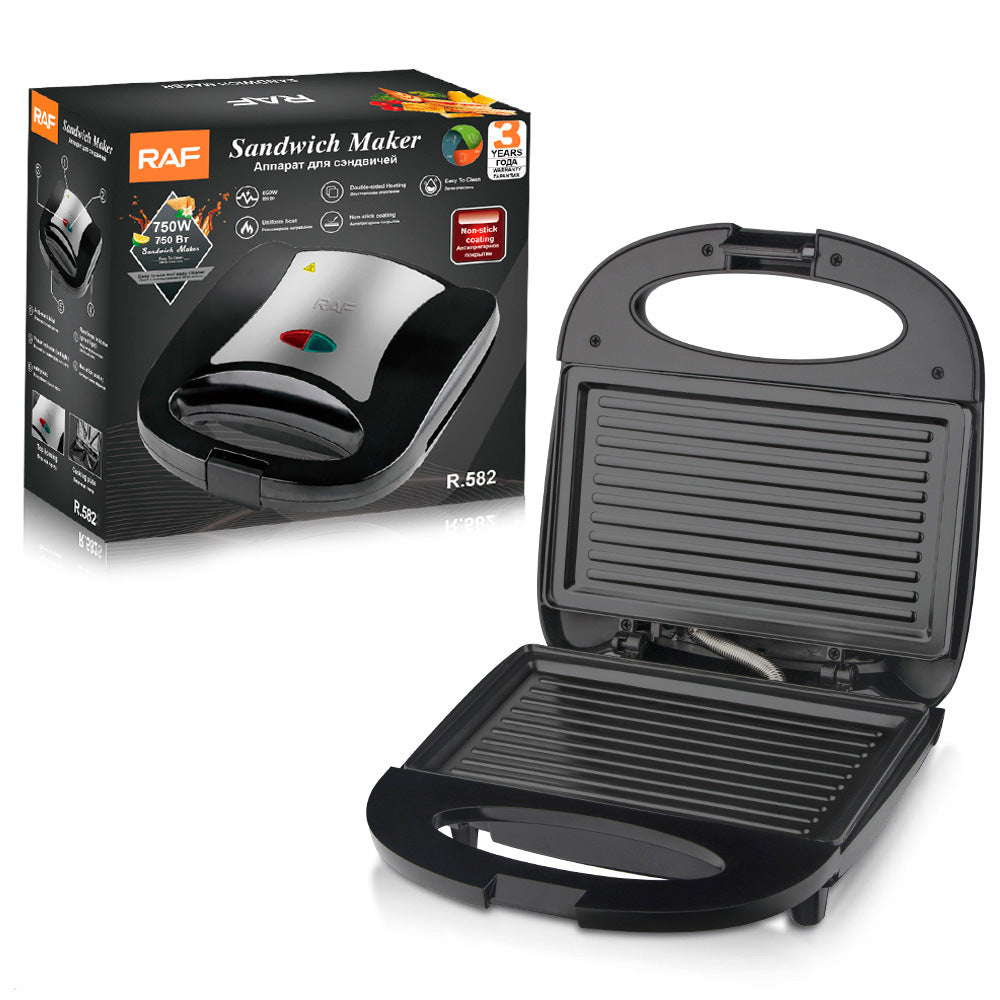 RAF European Standard Household Double-Sided Breakfast Machine Waffle Maker Heating Cake Machine Sandwich Maker Multifunctional Light Food