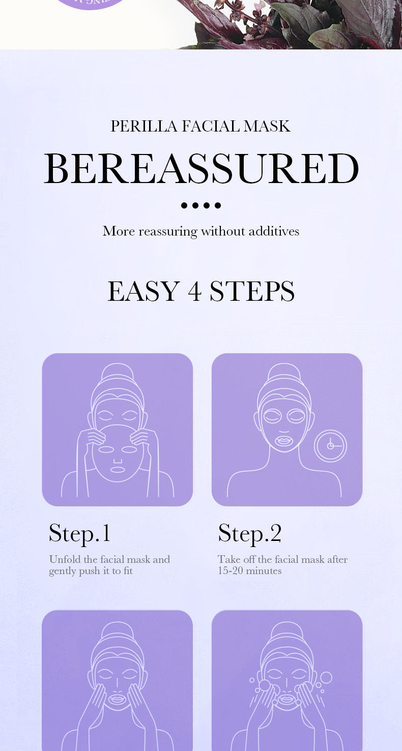 Perilla Mask25g BIOAOUA Polypeptide Hydrating Moisturizing Tablets for Cross-Border Wholesale