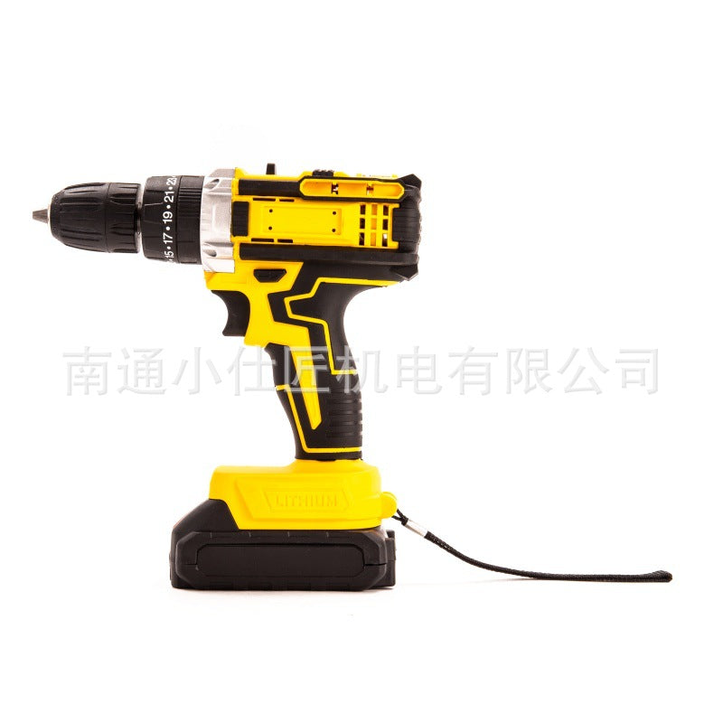 One Battery One Charger Cross-Border Export Model Multi-Functional Cordless Drill Household Brushless Rechargeable Drill Electric Screwdriver