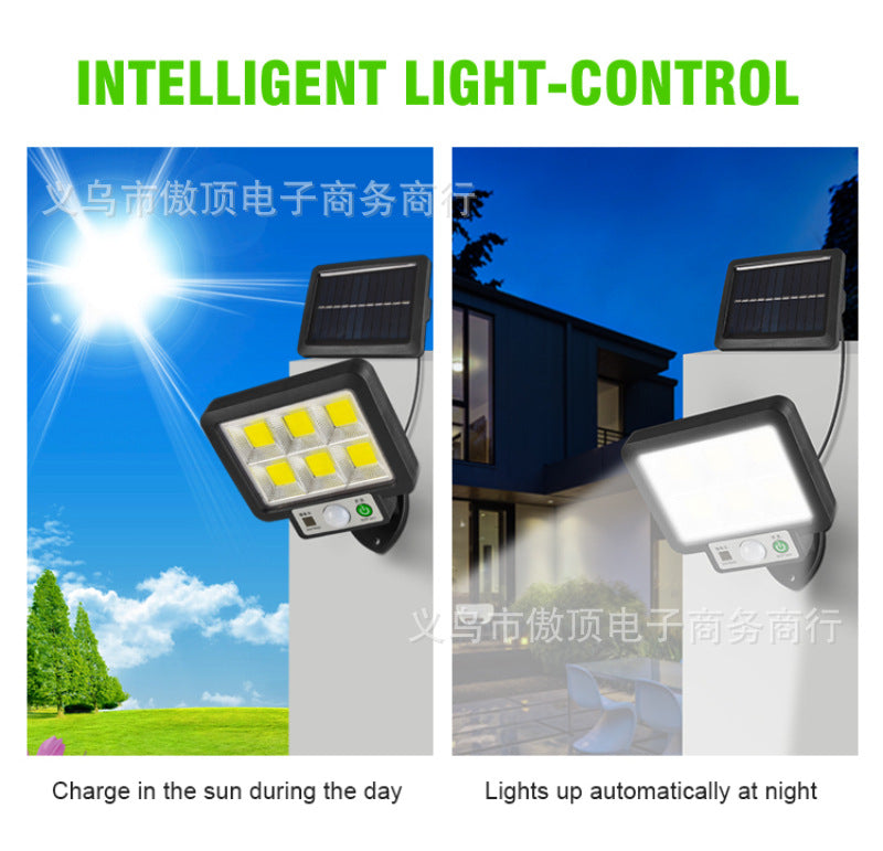 New Solar Split Light Human Body Sensing Wall Light56LED Garden Light Outdoor Waterproof Street Light Garden lamp