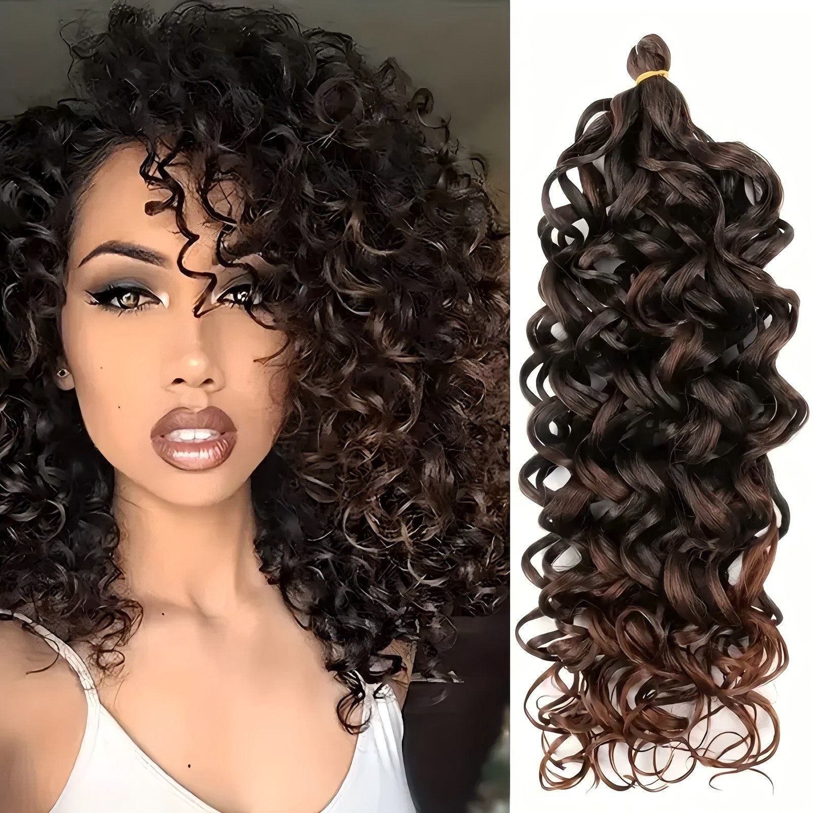 European and American Style Wig Hawaiian Curl Crochet Hair Hawaii Ocean Wave Braiding Hair20in90g