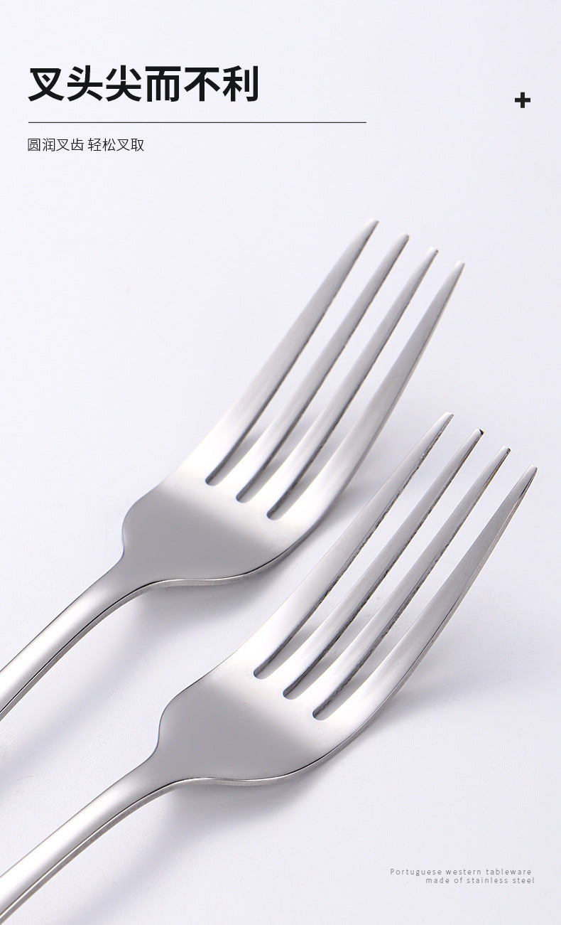 Stainless Steel Western Cutlery Star Diamond Knife Fork Spoon24Western-style Steak Knife, Fork, and Spoon Gift Set