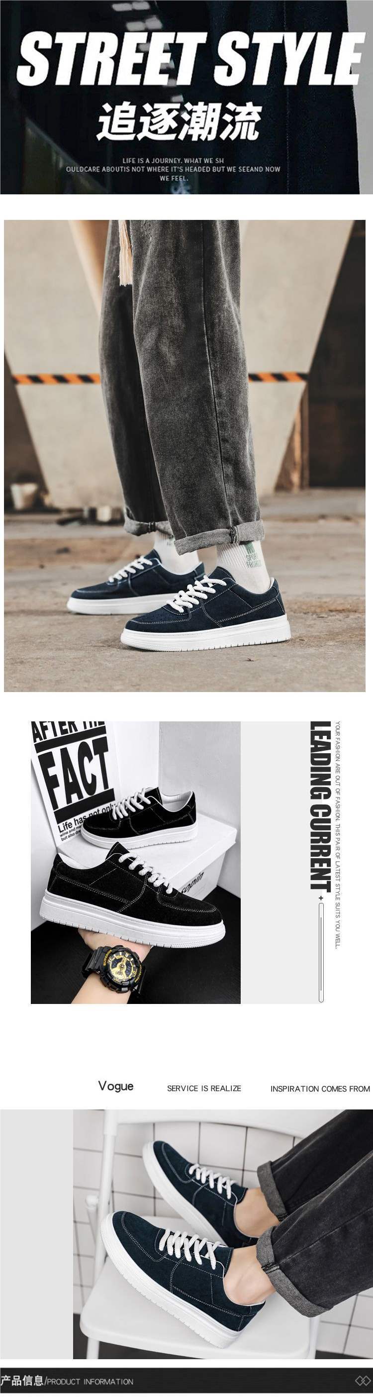 Spring Summer Men's Shoes New Thick-Soled Sneakers Versatile Shoes for Men and Middle School Students Trendy Dad Shoes White