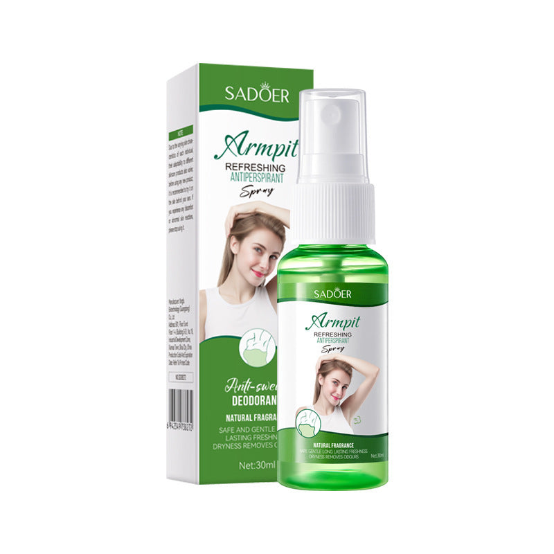 Underarm Antiperspirant Perfume Spray SADOER Portable Deodorant Spray for Body Odor and Sweat Control Cross-Border Wholesale