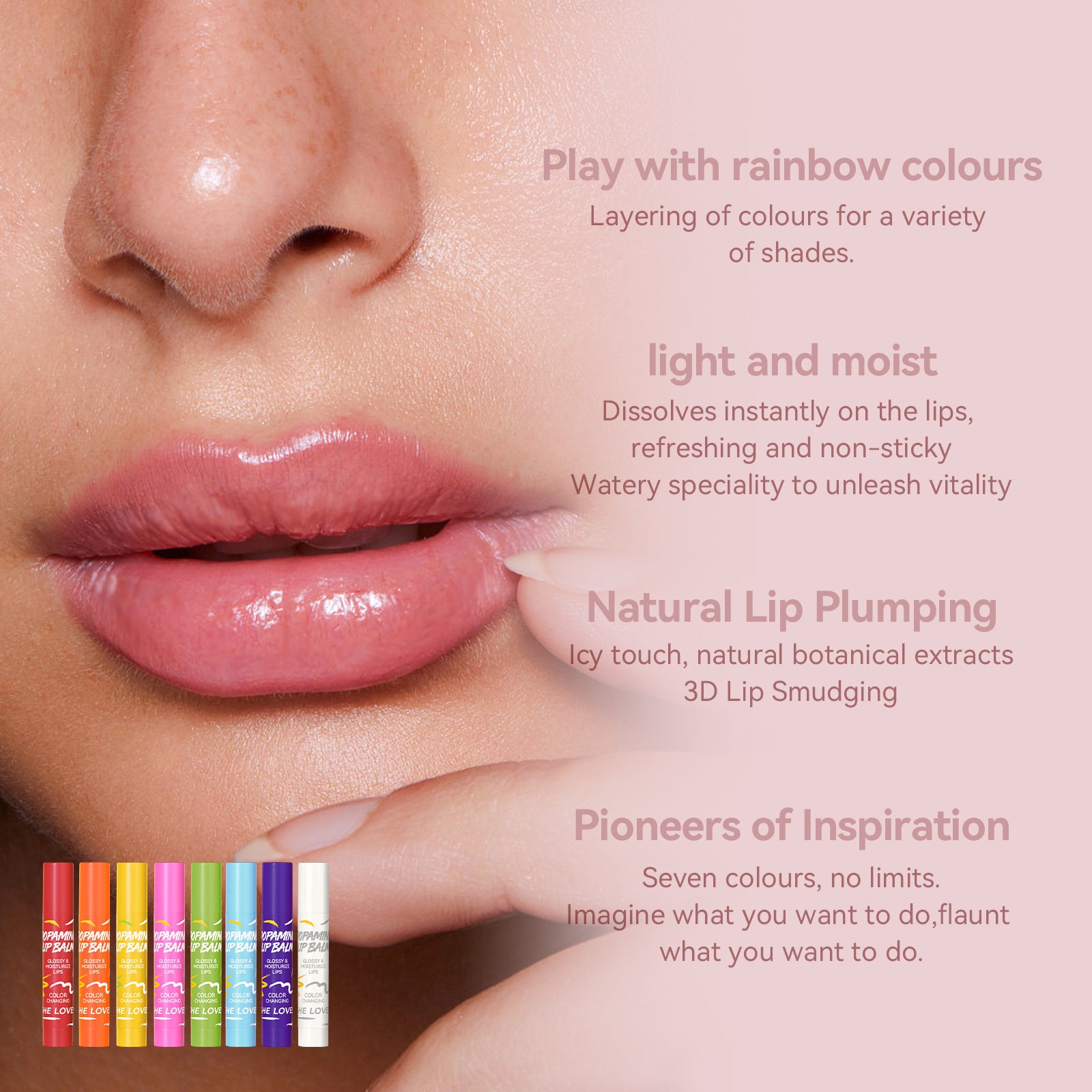 Tinted Lip Balm Set Moisturizing Anti-Cracking Lipstick Lip Mask Vaseline Tinted Nourishing Lip Balm