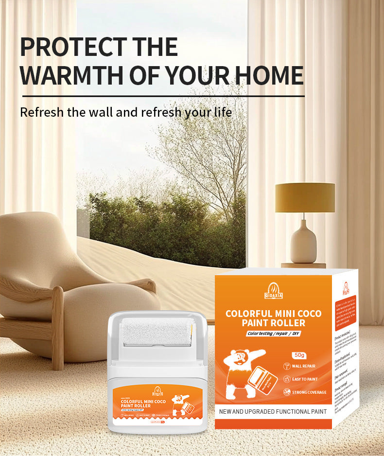 Panda Paint50Small Roller Brush Odorless Eco-Friendly Latex Paint Wall Repair Paint Graffiti Repair Paint Coco Paint Wall Renovation