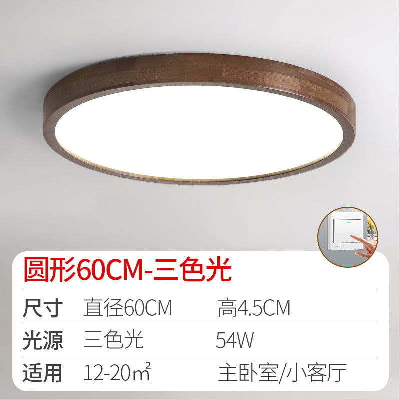 Log led Ceiling Lamp Living Room Balcony Tatami Wabi-Sabi Style Japanese Style Wood Art Corridor Nordic round bedroom