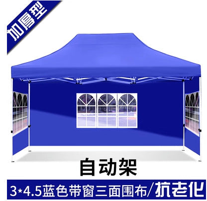 Four-Corner Rainproof Automatic Tent Large Umbrella Four-Legged Canopy Outdoor Stall Use Sunshade Rain Cover Wholesale