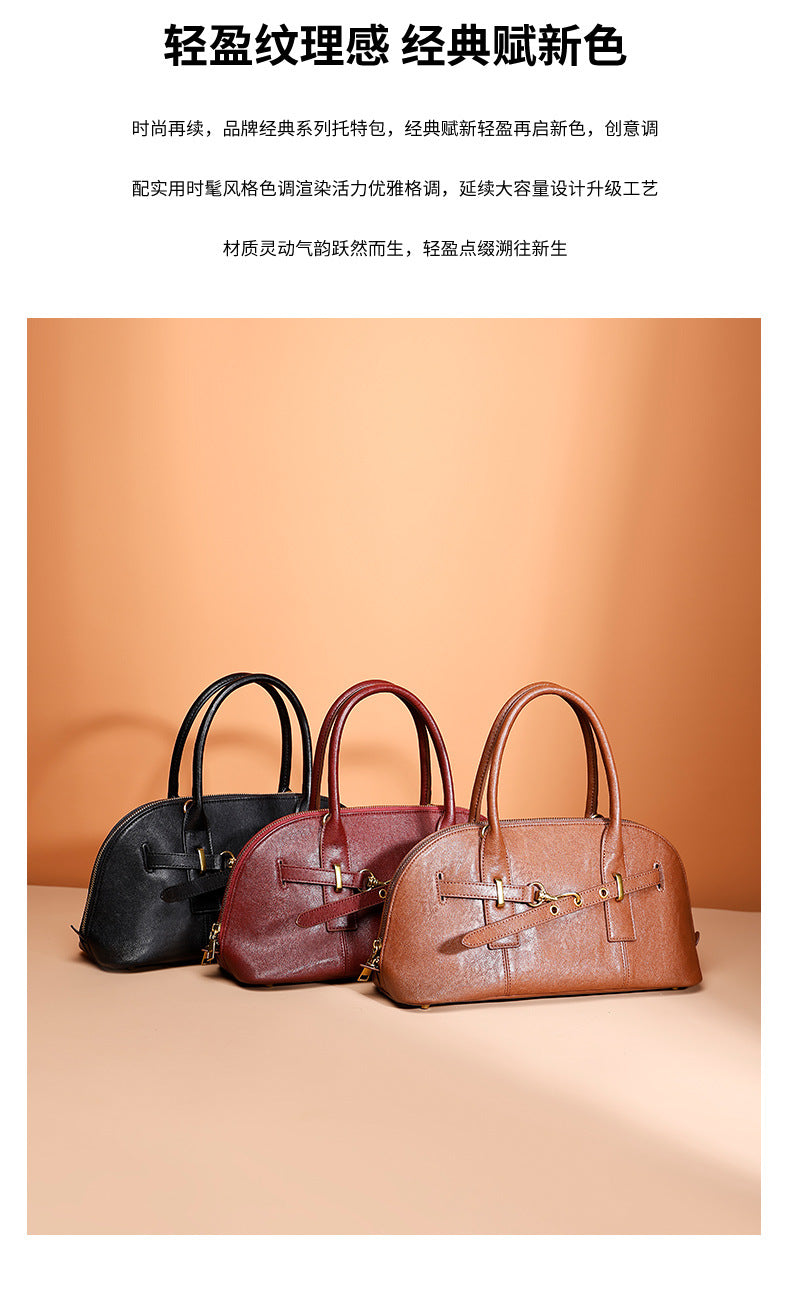 Liao Family Retro Tote Bag for Women, Large Capacity, New Trendy Fashion Women's Bag, Versatile Underarm Single Shoulder Bag, Commuting Crossbody Bag