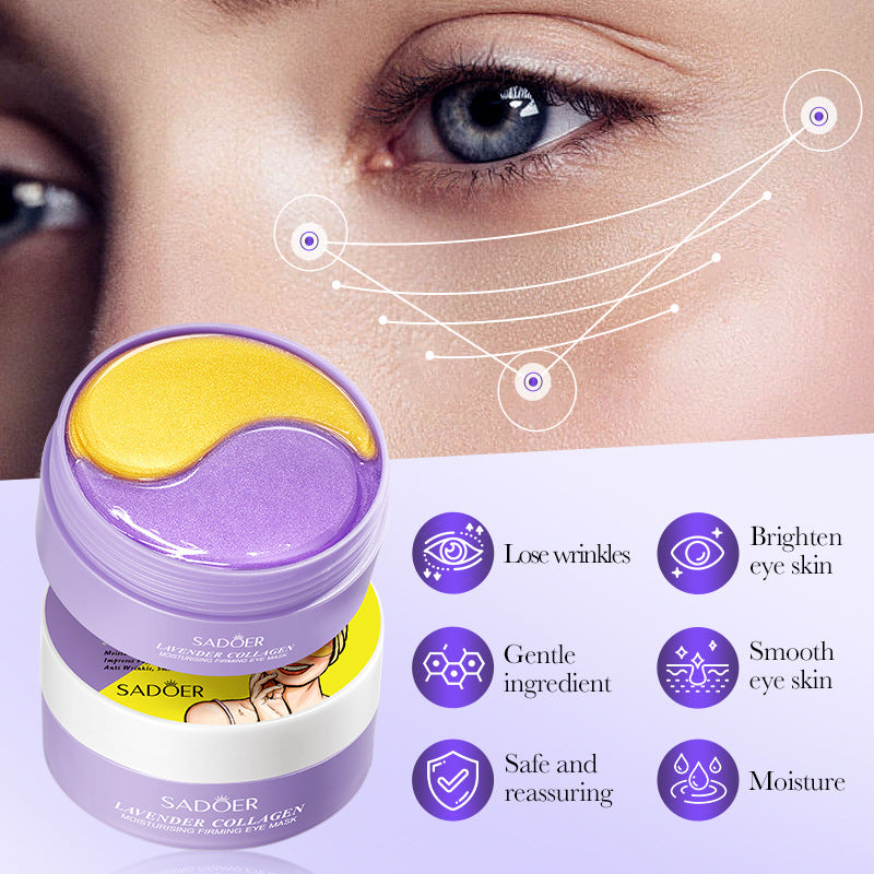 Full English Lavender Collagen Eye Mask80gSADOER Firming and Moisturizing Eye Mask Patch  Wholesale