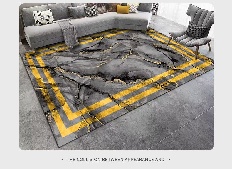 Living Room Carpet Stain-Resistant Easy Care Light Luxury Sofa Coffee Table Rug Home Use All-Season Crystal Velvet Bedside Warm Blanket