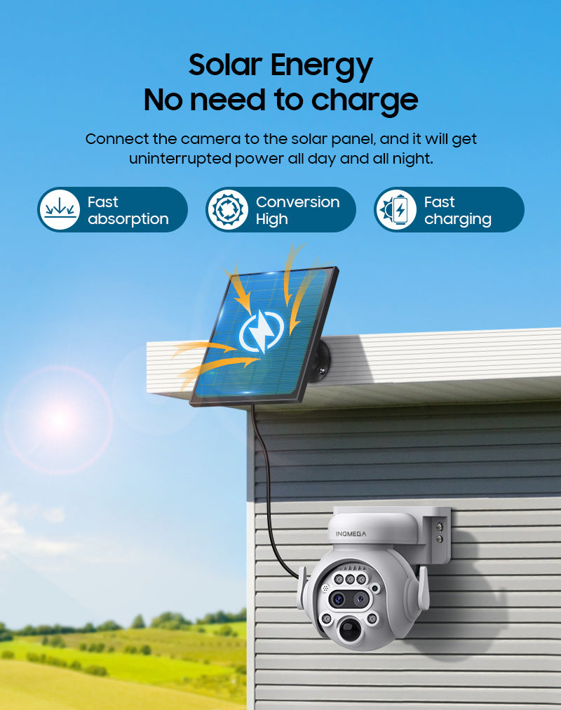 4G Solar Camera Camera6MP High Definition Full Color Camera122x Zoom Outdoor Surveillance Dome Camera