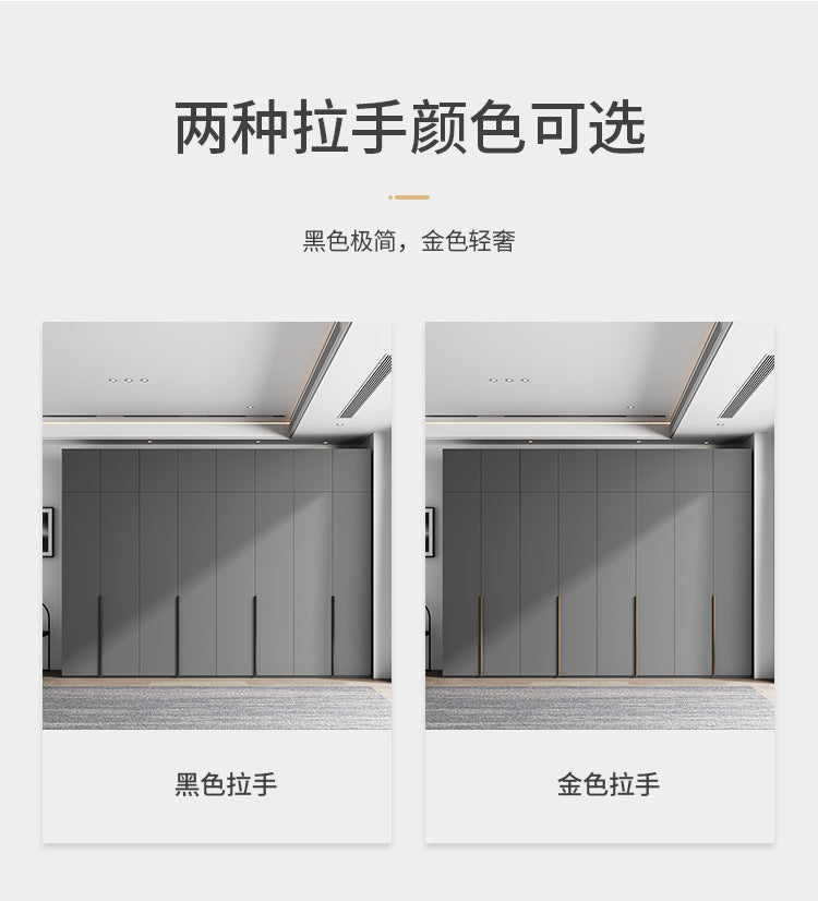 Flat Door Wardrobe for Home Bedroom, Easy Assembly, Suitable for Rental Rooms, Small Apartments, Three-Door, Four-Door, Five-Door, Six-Door Large Wardrobe