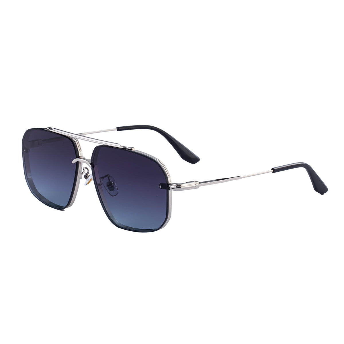 2025New European and American Fashion Square Frame Sunglasses for Men High-End Frameless Sunglasses Men Trendy Sun Protection shades