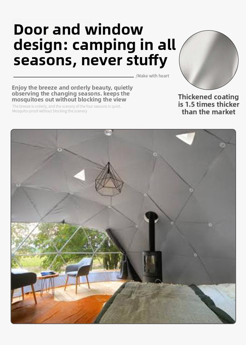 Outdoor Spherical Tent Starry Sky Tent Hotel Windproof Rainproof Semi-Transparent Tent Cabin Tent diy Bubble House