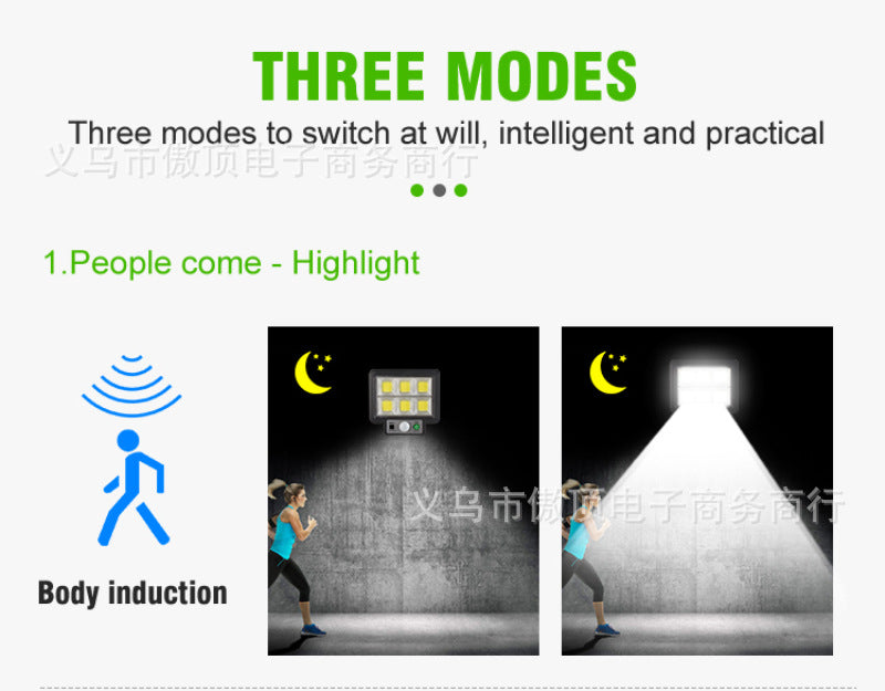 New Solar Split Light Human Body Sensing Wall Light56LED Garden Light Outdoor Waterproof Street Light Garden lamp