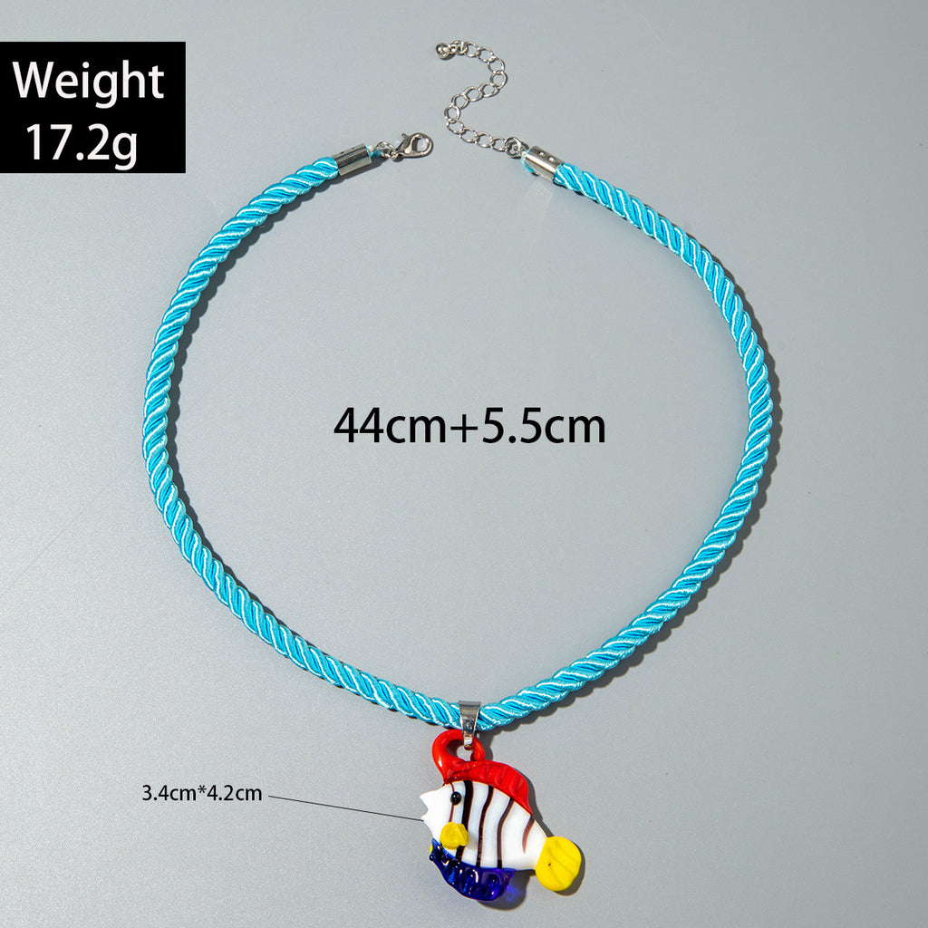 European and American Metal Ocean Style Starfish Pendant Necklace Jewelry Personality Exaggerated Star Beach Vacation Necklace for Women