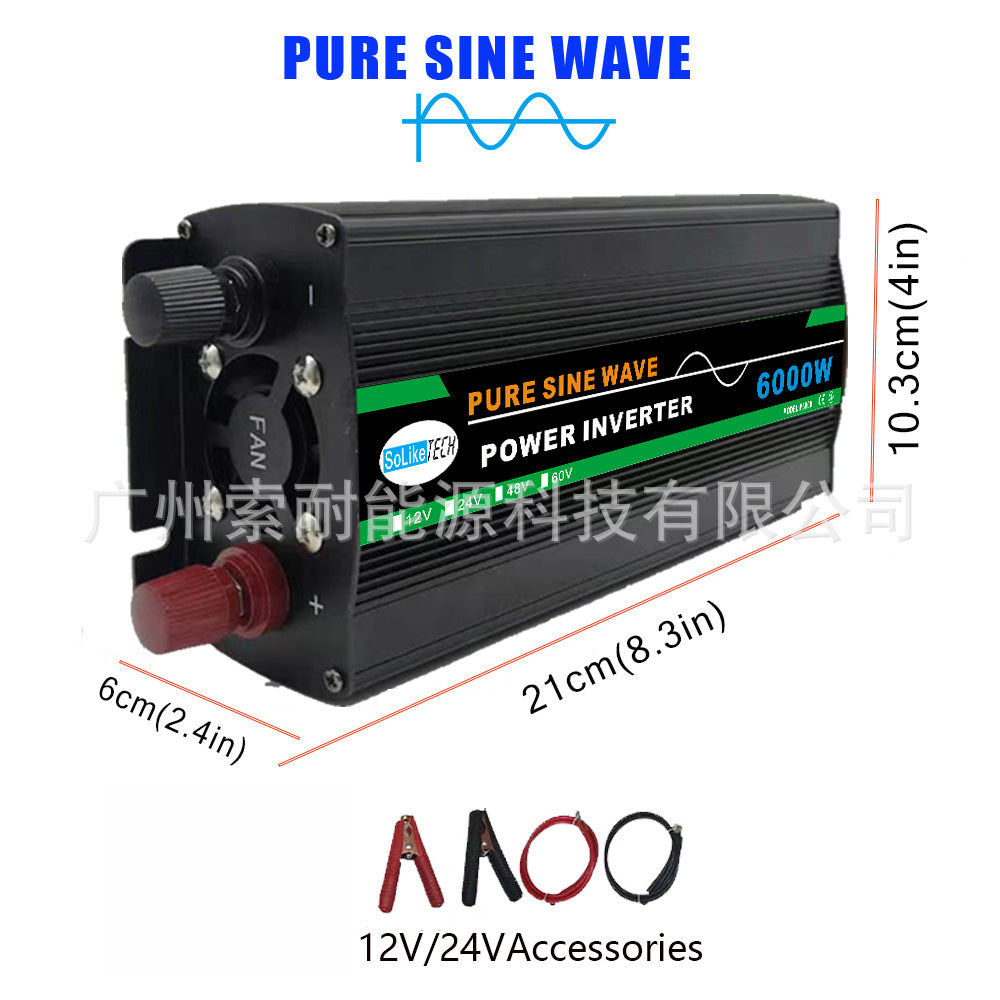 1000W Pure Sine Wave Inverter DC12V/24V/48V/60V Turn AC220V Platform Wish Export