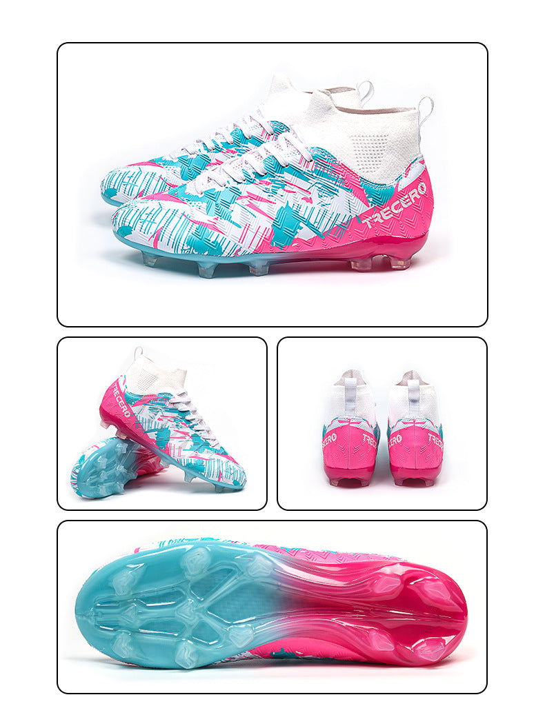 CICERO High quality professional football shoes for men and women FG Long Spike Anti-Slip Wear-Resistant Youth Practical Competition Training Shoes