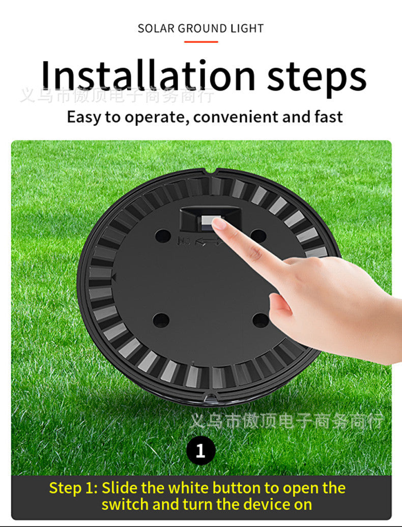 Outdoor Buried Light Waterproof Solar Garden Yard Ground Light Landscape Light Lawn Ground Light LED Wall Lamp