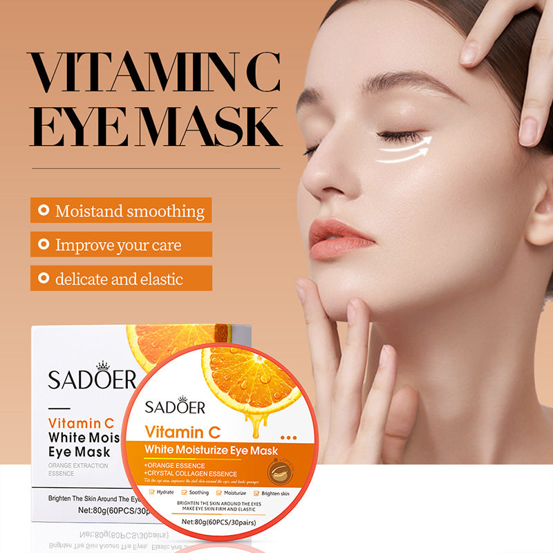 Vitamin C Eye Mask SADOER Improve Dark Circles, Eye Lines, and Eye Bags VC Moisturizing  Wholesale