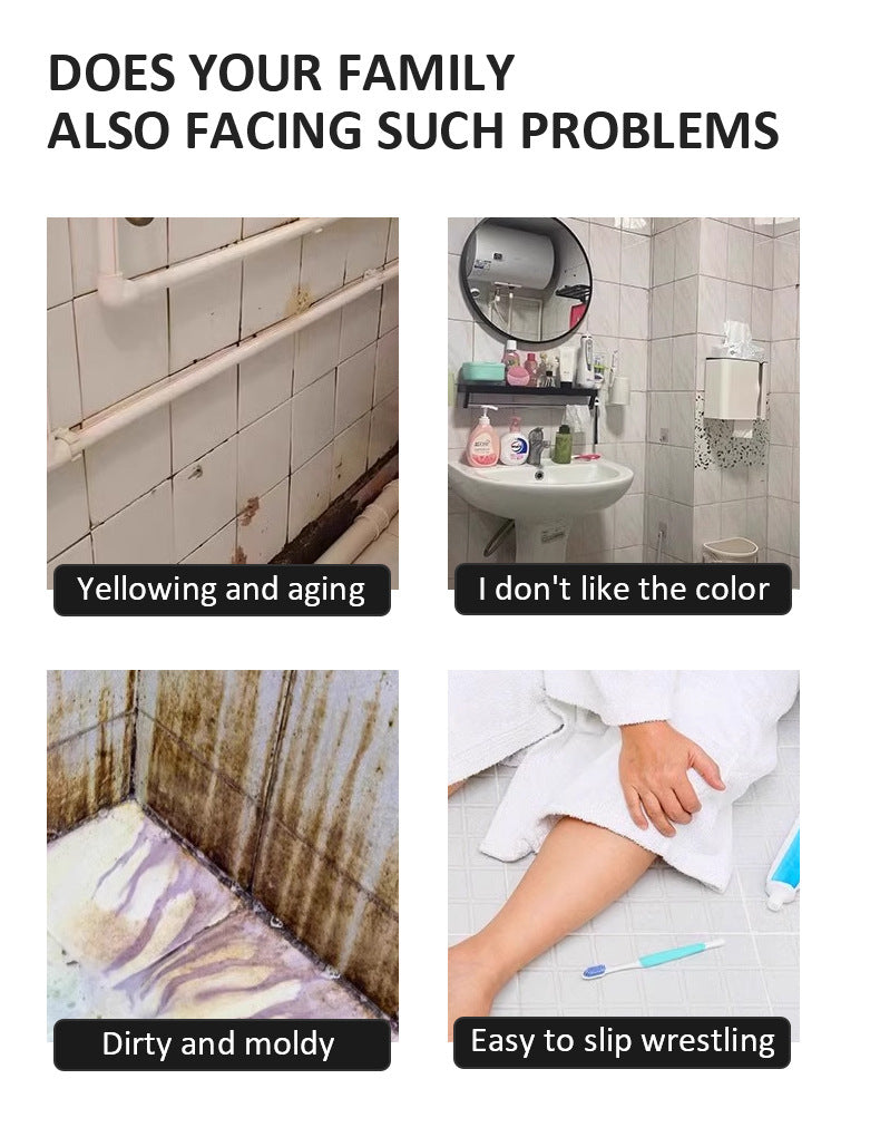 Water-Based Tile Paint Bathroom Floor Tile Color Change Renovation Coating Toilet Glass Wear-Resistant Waterproof Paint Matte
