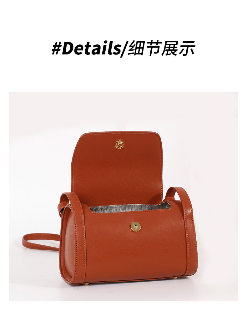 Trolis New Women's Bag2024Vintage Crossbody Bag Stylish Versatile Shoulder Bag Internet Celebrity Texture Small Square Bag