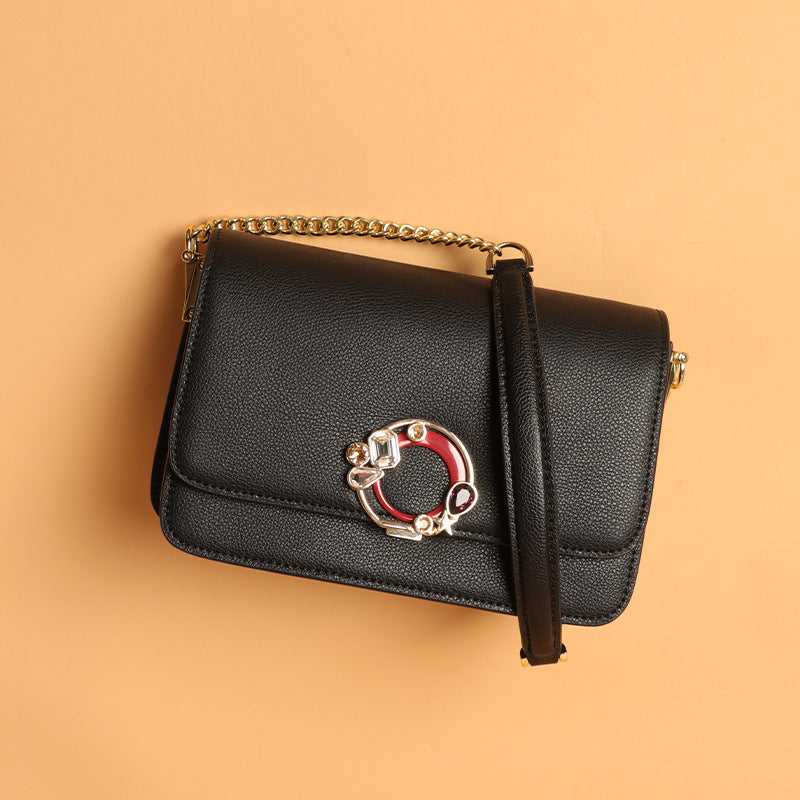 Trolis Luxury Women's Bag Two-Layer Cowhide Small Square Bag Niche Versatile Single Shoulder Crossbody Chain Women's Bag Manufacturer