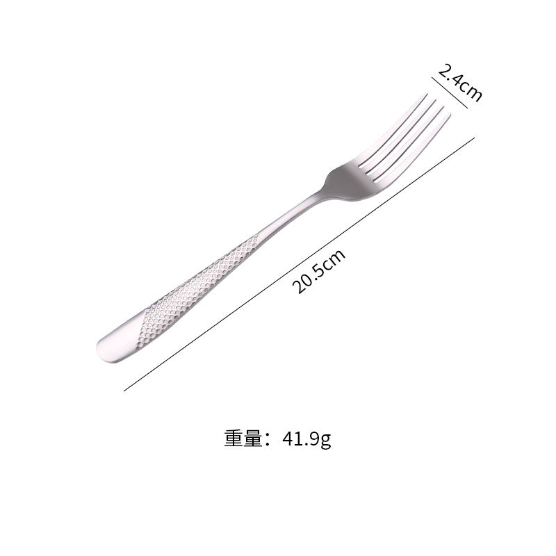410Stainless Steel Star Diamond Western Steak Knife Fork Spoon Middle Eastern Titanium Coated Hotel Cutlery Knife Fork Spoon Partial Gold