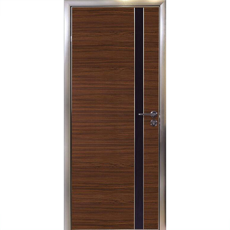China Product High Quality Interior Solid Wood Door With Metal Frame for House and Hotel