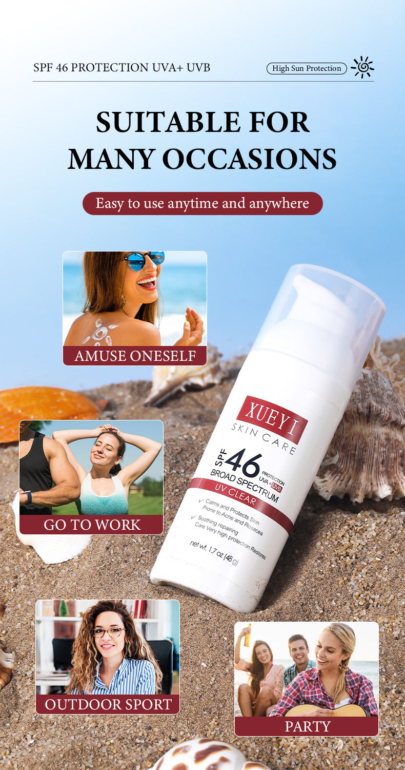 High SPF Sunscreen Lotion Transparent Moisturizing Non-Greasy UV Protection Sunscreen Brightening Isolation Manufacturer Wholesale