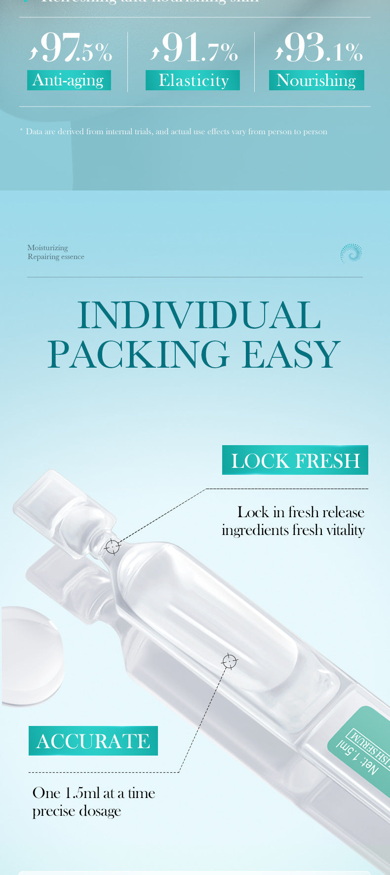 Hyaluronic Acid Moisturizing Ampoule Serum BIOAOUA Hydrating and Moisturizing Essence Liquid Cross-Border Wholesale