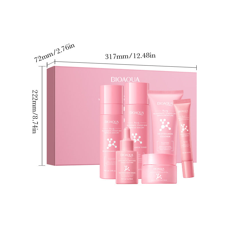 Cross-border Niacinamide Hydrating and Rejuvenating Six-Piece Set Hydrating Moisturizing Gift Set Cross-Border Wholesale