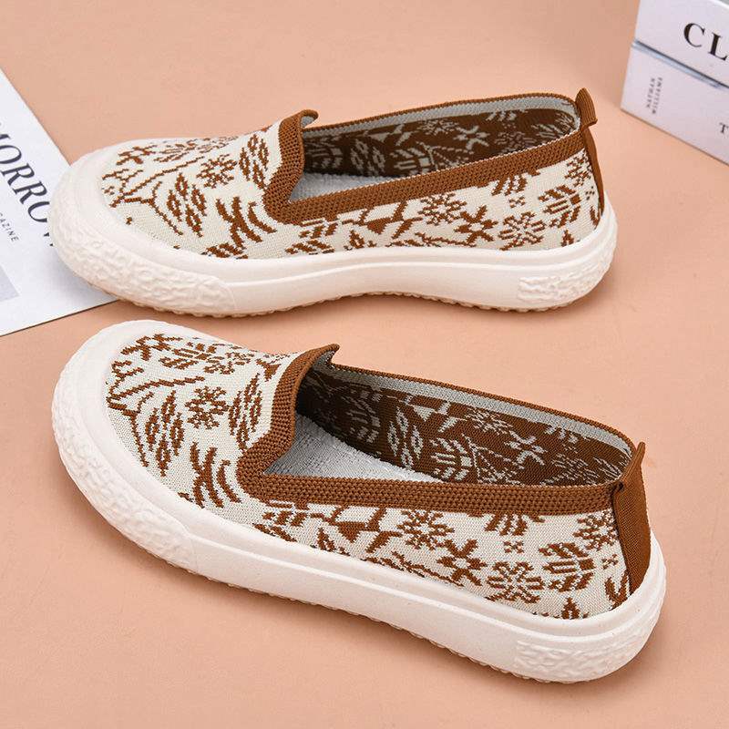 New Style Fisherman Shoes for Women, Breathable and Lightweight, Little Chanel Style, Casual Mom Shoes, Slip-On, Soft Sole, Non-Slip, Flat Shoes, Single Shoes