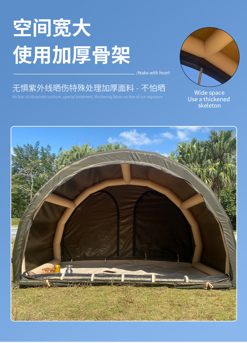 New Product Outdoor Camping Inflatable Tent Sunshade Sun Protection Rainproof Travel Car Roof Tent Semi-Circular Tent