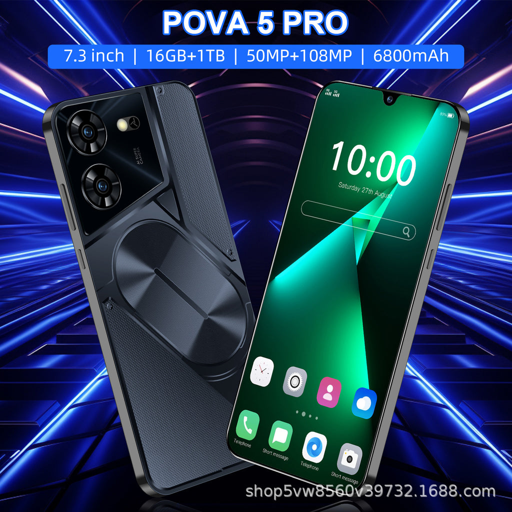 New Pova 5 pro Large Screen Android All-in-One Mobile Phone（16+1T)Smart Android Phone