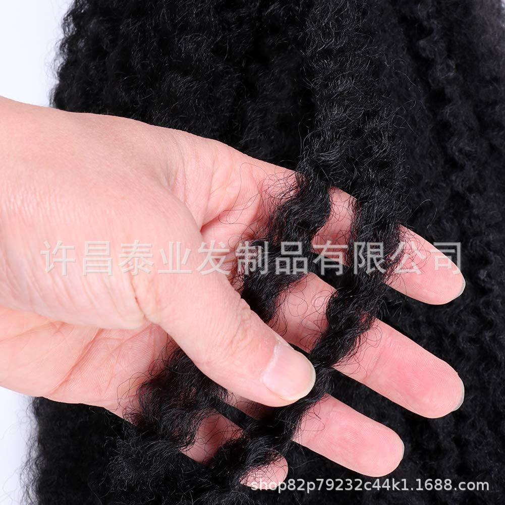 European American African Cross-Border Wig Dreadlocks Marley Braids Crochet Hair Afro Marley braids Big Caterpillar