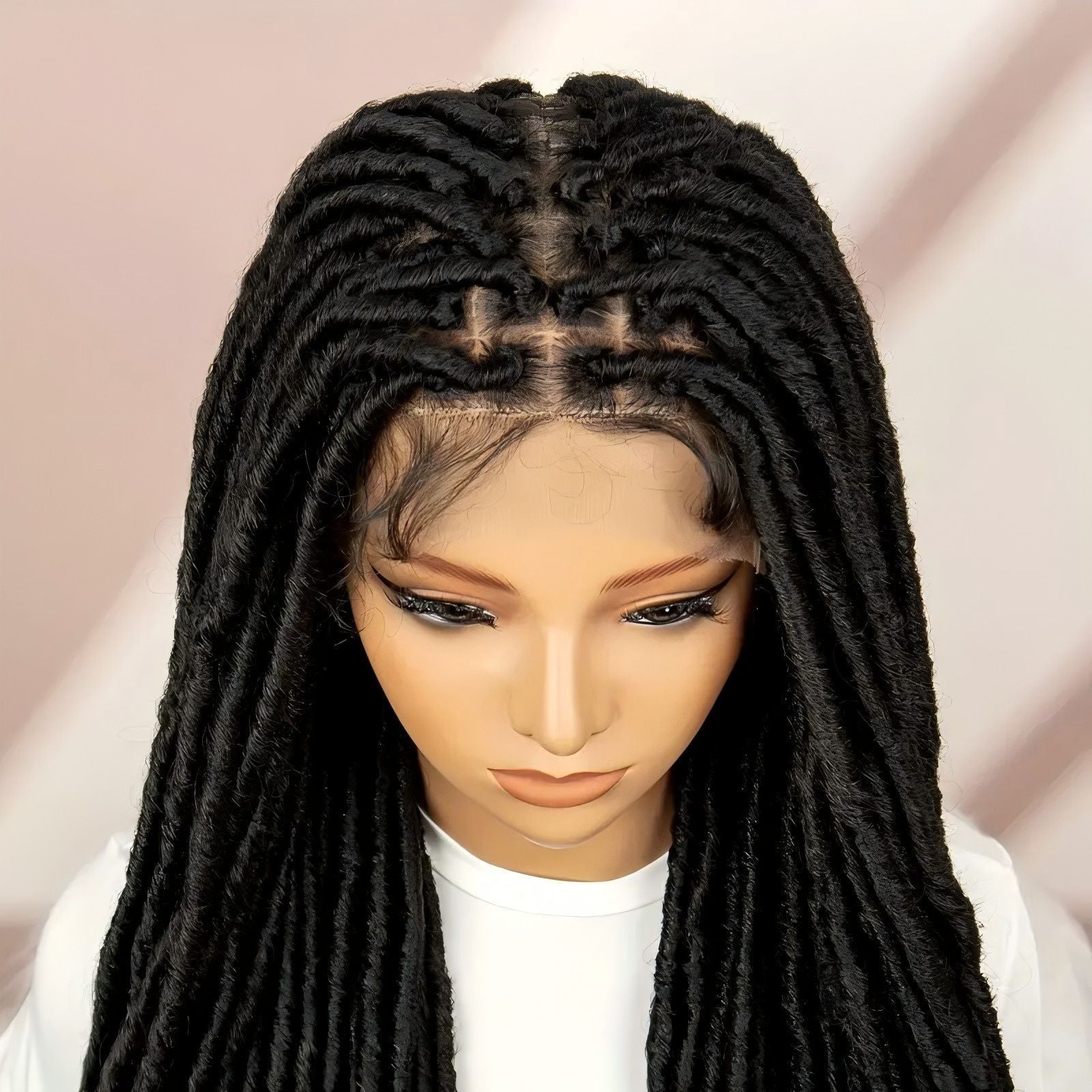 Foreign Trade Cross-Border European American African Women's Full Lace Goddess of Liberty Wig Faux Locs Fashion hair
