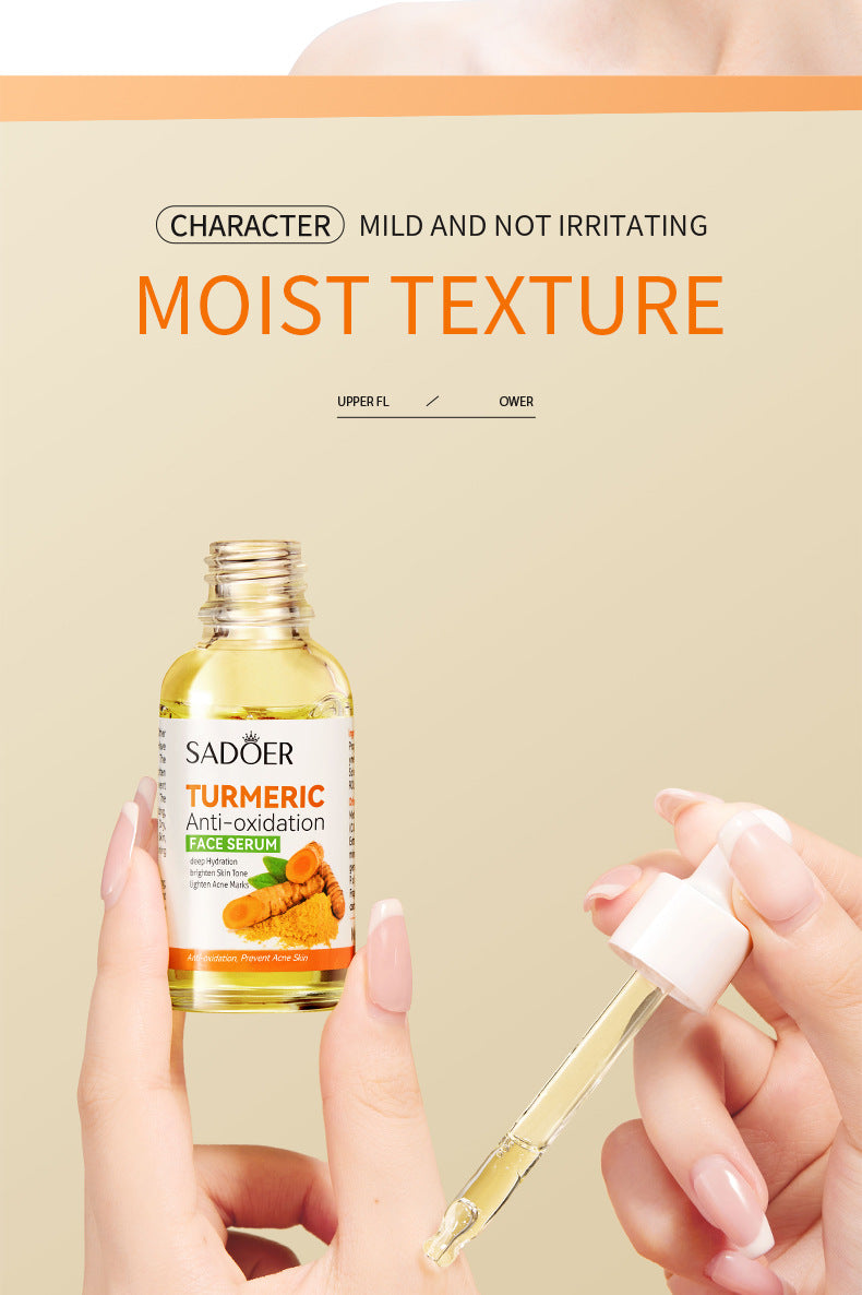 Full English Turmeric Skincare Set SADOER Cleansing, moisturizing, hydrating five-piece set for  foreign trade wholesale