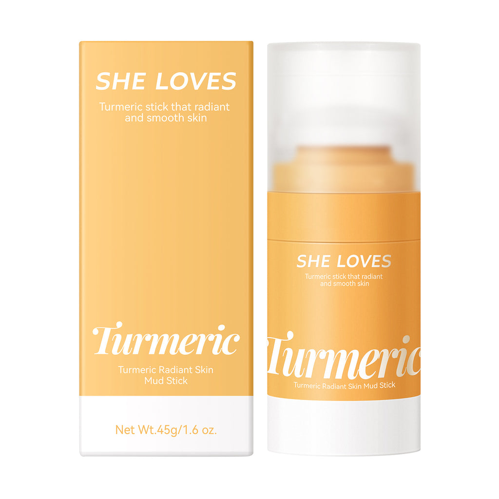 Exclusive Supply sheloves Turmeric Solid Mask Deep Cleansing Brightening Skin Color Oily Skin Smear Mud Mask Stick