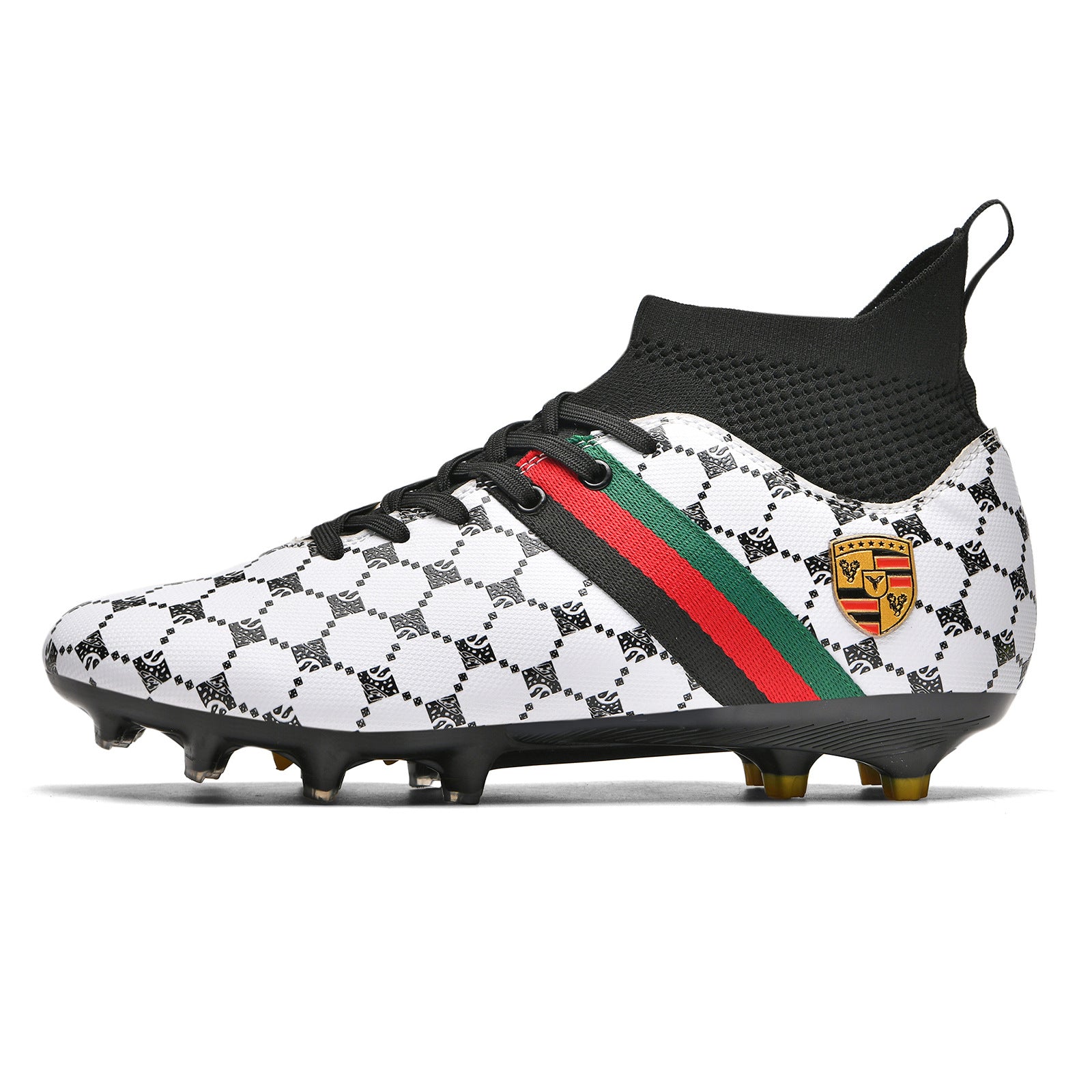 Hot-selling High-top Soccer Shoes tf Artificial Grass with Broken Nails AG Nail Leather Foot Men's and Women's Children's Youth Student Training Shoes