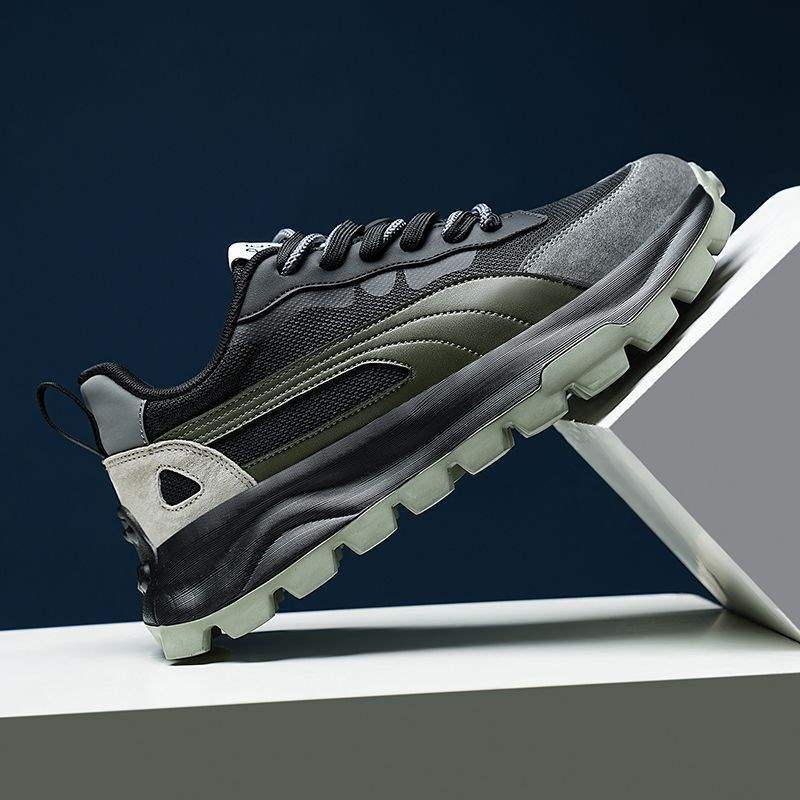 Men's Shoes Spring New Versatile Casual Trendy Korean Style Thick-Soled Height-Increasing Sneakers Casual Shoes Dad Shoes