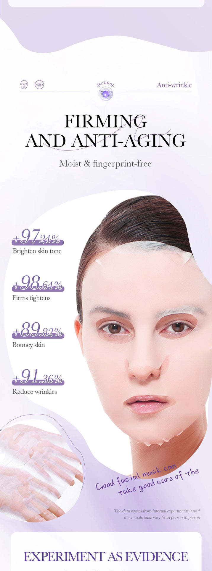 Full English Mask25g BIOAOUA Dimension C Retinol Hydrating Moisturizing Mask Sheet Pack  Wholesale