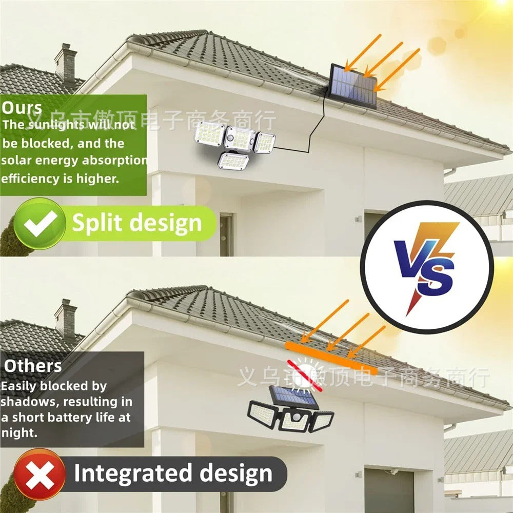 Solar Light Outdoor Garden Light Human Body Sensing Split Street Light Waterproof Wall Garden Garage Lighting Wall Light