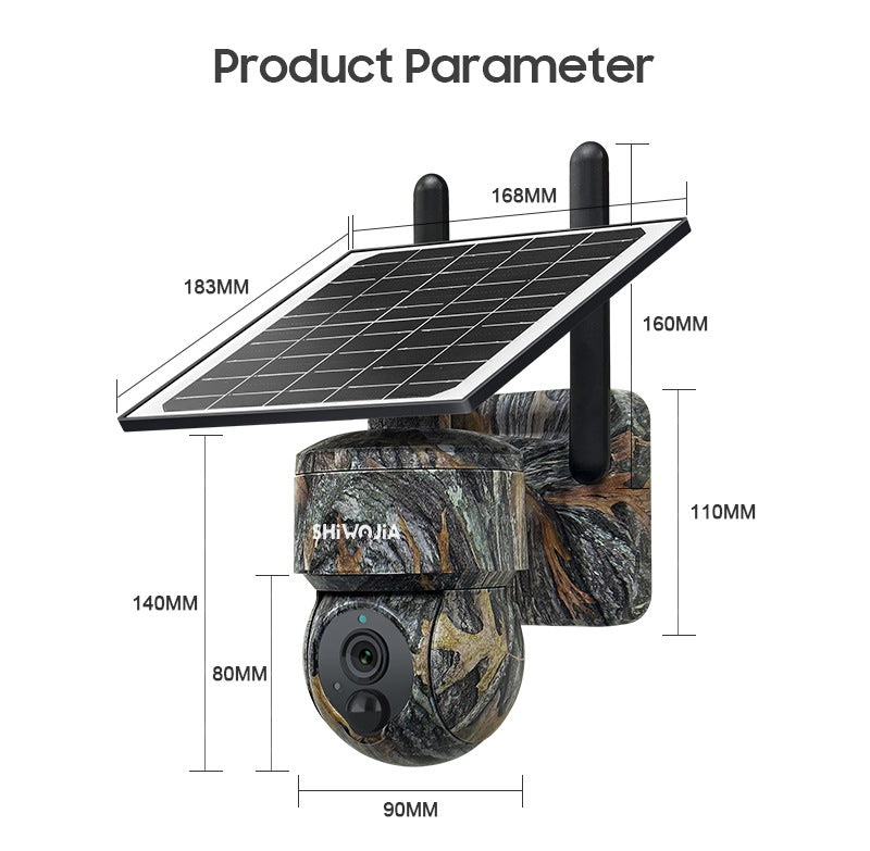 Outdoor Maple Leaf Camouflage Solar Camera4MP Low Power Consumption4G High Definition Forest Remote Early Warning Monitoring